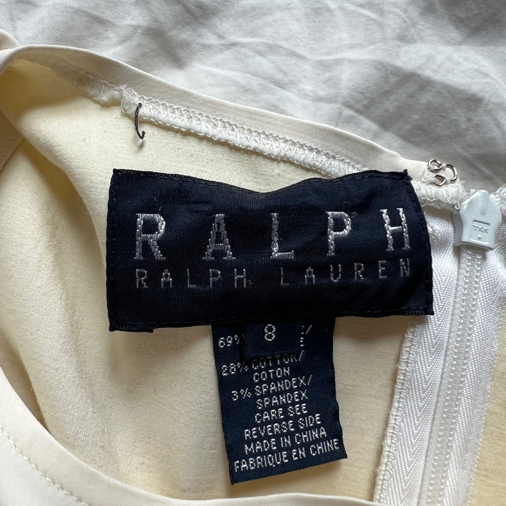 Ralph Lauren White Dress - Size 8 - Picture 4 of 5